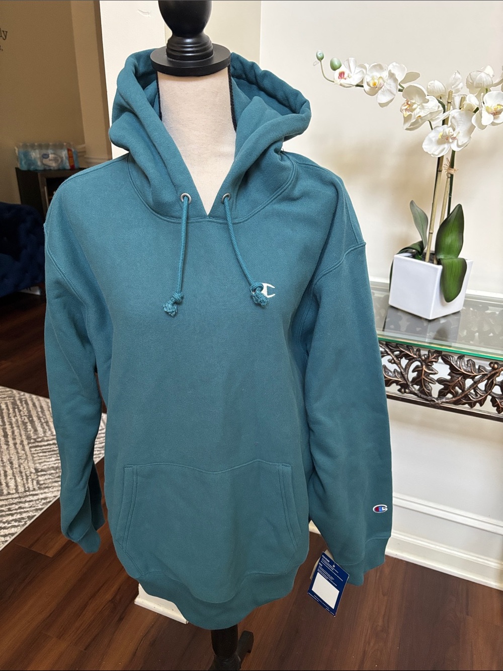 Champion Reverse Weave Teal Pullover Hoodie size 1X